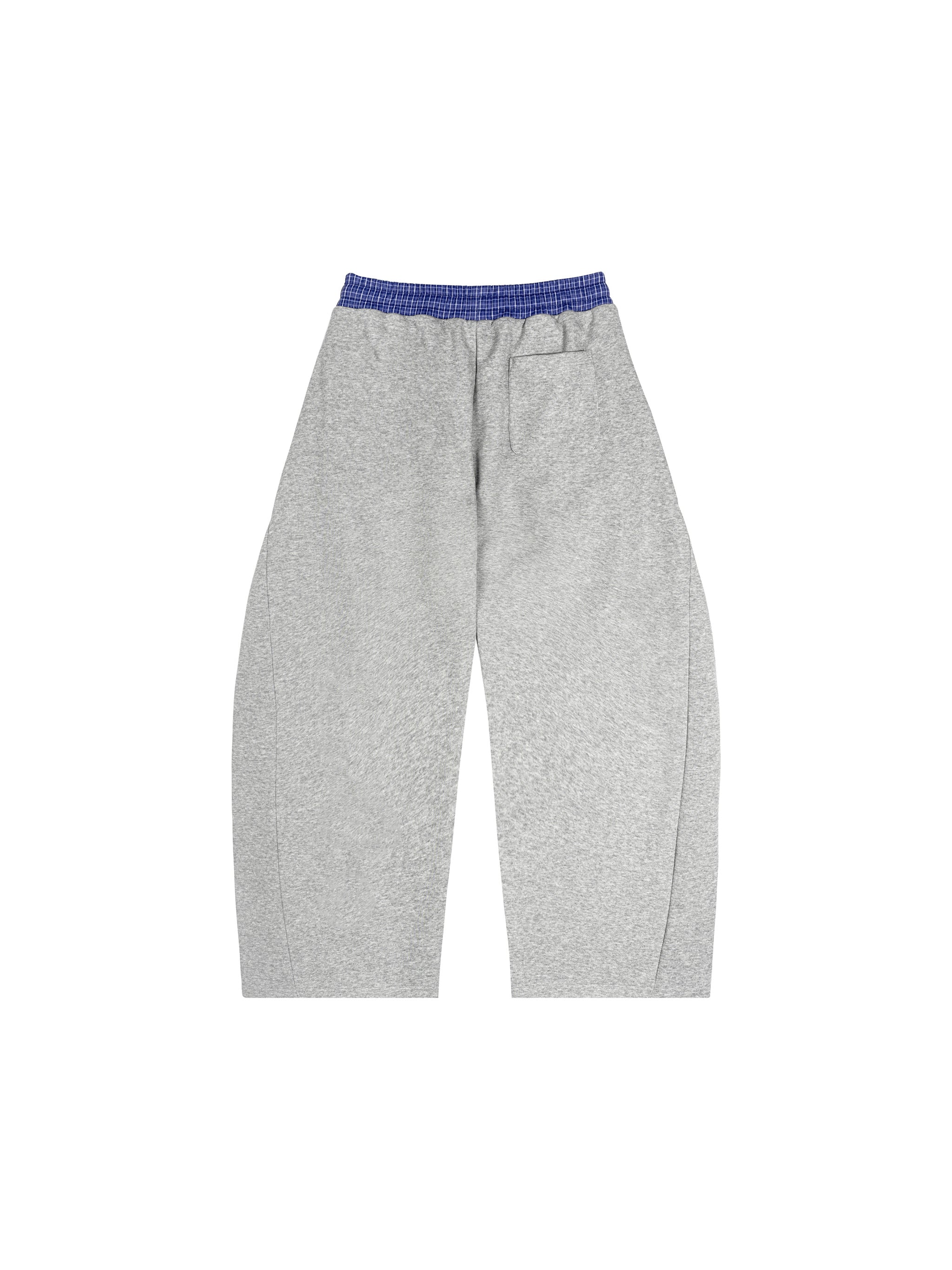 Plaid Waistband Barrel Sweatpants
